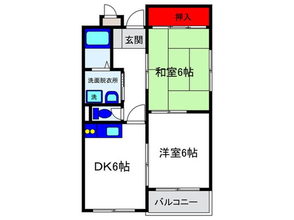 エルベコ－ト岡町の物件間取画像